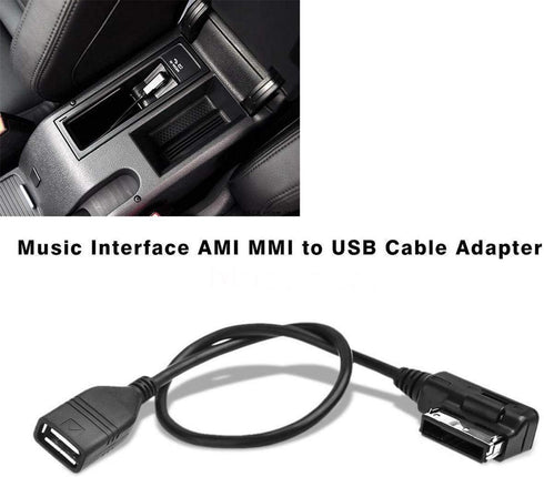 AMI to USB Cable for Audi Audio Music Interface Adapter, MDI USB AUX Flash Drive Adapter Cord for Car VW Audi 2014 A4 A6 Q5 Q7...