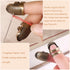 8 Pcs Thimble + 30 Pcs Sewing Needles, Finger Protector Fingertip Adjustable Metal Bronze Rings and Leather Coin Thimble for Needlework, Hand Embr...
