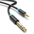 VENTION 3.5mm to 6.35mm Cable, 6.35mm 1/4" to 3.5mm 1/8" Adapter Male to Male TRS Stereo Audio Aux Jack Cable Gold Plated Compatible with Laptop, ...
