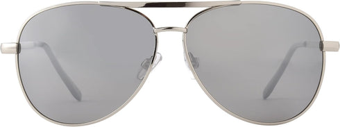 Panama Jack Men's Polarized Mirror Aviator Sunglasses, Shiny Silver, 53...