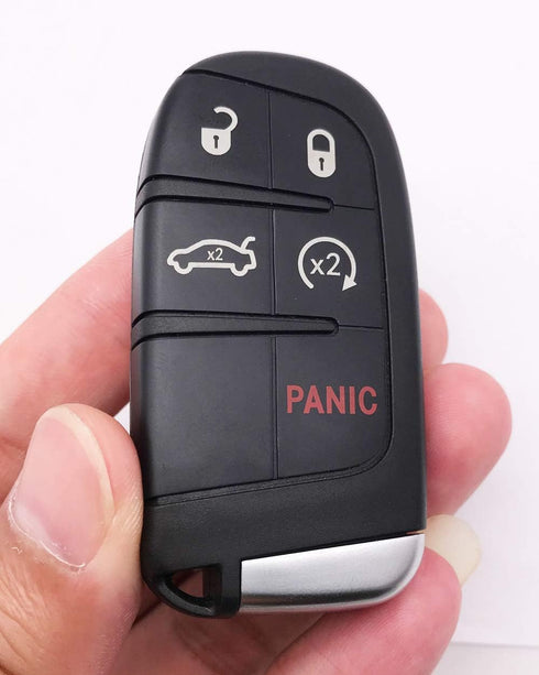 5 Buttons Replacement Key Fob Cover Case fit for Dodge Charger Challenger Dart Durango Jeep Grand Cherokee Chrysler 300C Keyless Entry Key Fob...