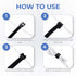 Starument Hook and Loop Cable Ties (8 x 1/2 inch, 100-pack), Premium Industrial Grade and Reusable Fastening Cord Straps for Home, Office and Outd...