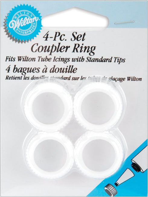 Wilton 4 Piece Decorating Tip Coupler Ring Set...