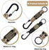 2/4PCS Heavy Duty Paracord Lanyard Keychain with USA Flag, Braided key lanyard for keys for men Long/Short Keychain...