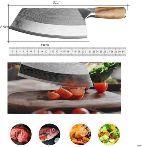 MUDHEN Cleaver Knife-Vegetable Cleaver 7" Kitchen Knife-Chinese Chef's Knives-Cleavers-Cleaver Kitchen Knife- Meat Cleaver Superior Class Stainles...