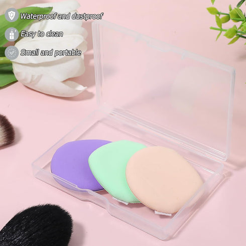 3 Pieces Portable Travel Cotton Pad Holder,Bathroom Vanity Countertop Storage Organizer,Cotton Ball Holder Dispenser,Cosmetic Sponge Storage Box f...