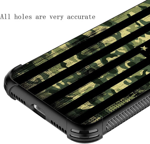 TnXee Case Compatible with iPhone 11,Camo American Flag 11 Cases for Boys,Soft TPU Anti-Skid Thread Frame Four Corner Anti-Collision Protection Ca...