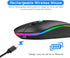 Neises Bluetooth Mouse?LED Slim Dual Mode (Bluetooth 5.1 + USB) 2.4GHz Rechargeable Silent with Type C Adapter for ipad/Laptop/PC/Mac/iPad pro/Com...