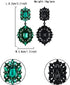 Flyonce Women's Rhinestone Crystal Art Deco Vintage Style Gatsby Clip-on Dangle Chandelier Earrings...