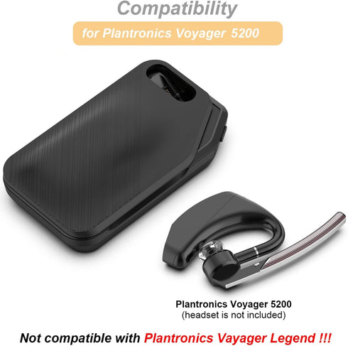 Charging Case for Plantronics Voyager 5200, Potable Charger Case Station with USB Cable for Voyager 5200 Headset...