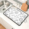 Dish Drying Mat Coffee Mat, Super Absorbent Drying Mat, Hide Stain Rubber Backed Absorbent Dish Mat for Kitchen Counter Coffee Machine, 12"x16", W...