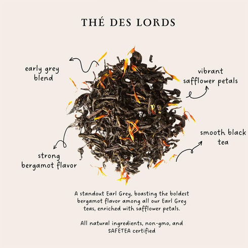 Palais des Thés - Tea of Lords - Earl Grey Black Tea & Bergamot - 3.5oz Loose Leaf Metal Gift Tin, Serves 20-25 Cups...