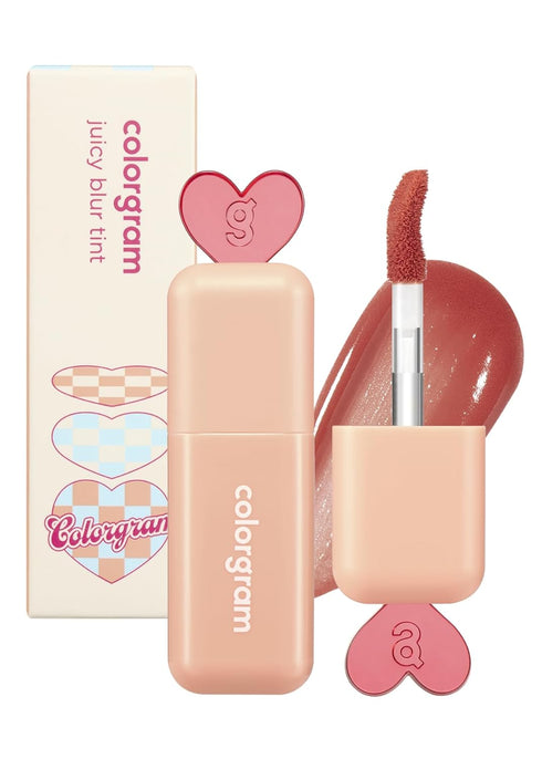 COLORGRAM Juicy Blur Tint 01 Coral Hip | Daily Semi-Matte, Semi-Glossy, Long-Lasting Lip Stain, Moisturizing, Buildable & Blendable, highly Pigmen...