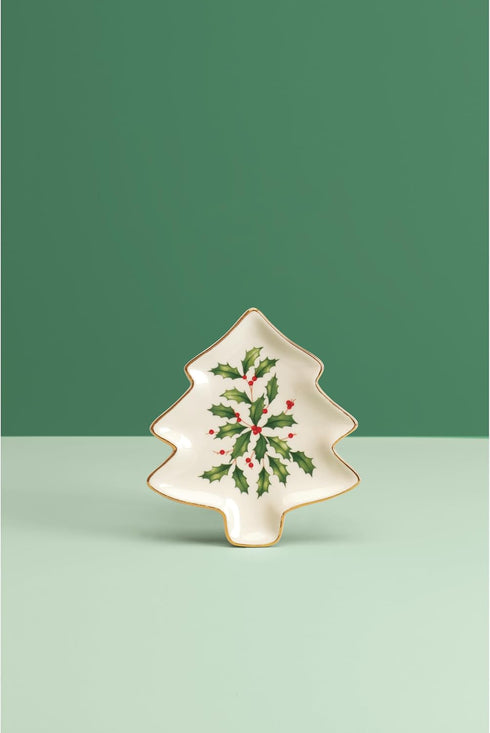 Lenox 879592 Holiday Tree Shaped Party Plate, Christmas Hosting...