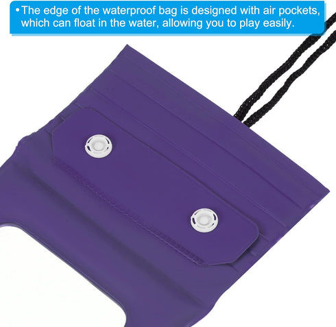 PATIKIL Floating Waterproof Phone Pouch, 2 Pack Clear Cellphone Dry Bag Underwater Phone Protect Case for Beach Swimming, Purple...