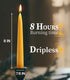 6 Packs Natural Beeswax Taper Candles- 8 inch Beeswax Candles, Smokeless and Dripless Beeswax Candles- 8 Hour Burn Time Beeswax Candlesticks- for ...
