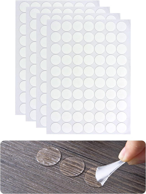 WhisLotus Glue Stickers for Balloons, 280pcs Double Sided Sticky Dots Acrylic Transparent Double-sided Adhesive Waterproof Round Sticker for Home ...