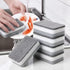 5 Pcs Heavy Duty Scrub Sponges,Dual-Sided Dishwashing Sponge for Kitchen,Multi-Use Deep Cleaning Scrub Sponge (Grey White)...