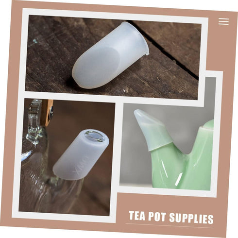 1 Set Teapot Spout Decked Accessories Spout Dust Covers Silicone Spout Sleeve Coffeepot Spout Cover Home Kettle Spout Cover Tea Pot Spout Sleeves ...