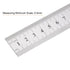 2Pcs Stainless Steel Ruler 20cm/8" Length x 1/36" Thick x 1" Wide Inch and Metric Straight Edge Measuring Tools for Woodworking Painting Craft, Si...