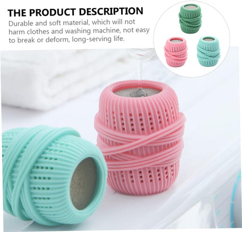 3pcs Set Washing Machine Laundry Ball Fabric Softener Dispenser Laundry Balls for Removal Washer Ball Dryer Washing Laundry Washing Sponge Househo...