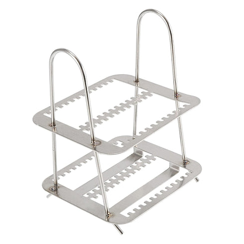 uxcell Microscope Slides Rack 26 Positions Stainless Steel Staining Rack Silver Tone for Research Experiments...