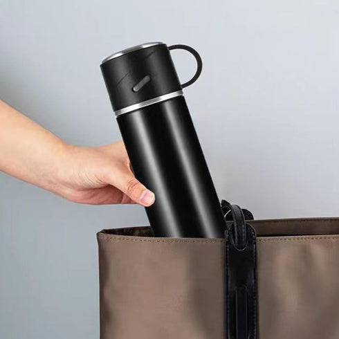 Insulated Water Bottle Travel Coffee Mug Stainless Steel Vacuum Flask Coffee Cups Water Flask for Hot and Cold Drinks 16.23 oz/480ml?Black?...