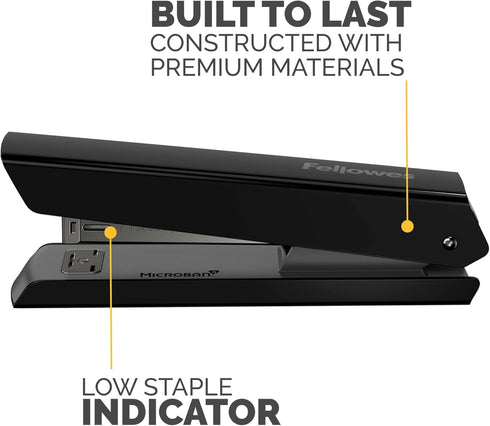 Fellowes LX820 Classic Desktop and Office Stapler for Classroom, Home and Work, Holds Full Strip of Staples, 20 Sheet Capacity, Black...
