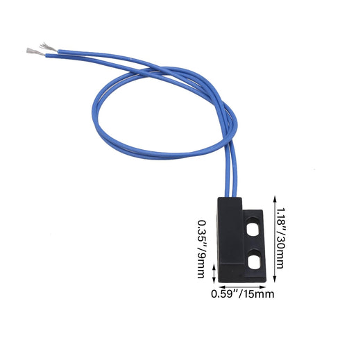 Bstinay AC110-220V Door Window Reed Switch Black Normally Open Magnetic Door Contacts Switch...