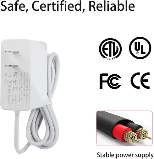 Yahboom Raspberry Pi 5 Power Supply 27W USB-C US Plug PD Power Adapter Raspberry Pi 5 Official Power Super Alternative 5V 5A...