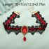 Xerling Black Crystal Beads Pendant Lace Choker Vintage Gothic Elegant Halloween Costume Necklaces Goth Collar Choker for Women Girls...
