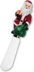 Supreme Housewares Santa Claus Cheese Spreaders, Hand-Painted Resin Handles with Stainless Steel Blades for Spreading Cream Cheese, Butter, Jam, o...