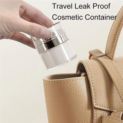 3Pcs Airless Pump Jars,Refillable Empty Airless Pump Jar Vacuum Push Down Moisturizer Pump Dispenser for Serums,Skincare Cream,Essence,Leak Proof ...