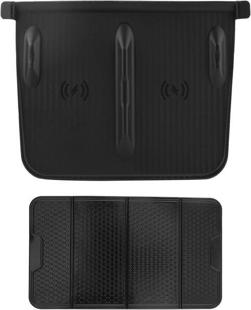 Model 3 Wireless Charger Pad, Center Console Anti-Skid Pad Cover, Non Slip Dashboard Wireless Charging Mat, for Wireless Charging Pad(Black)...
