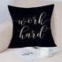 Simple Quote Black Pillow Covers 18x18 Inch Set of 4 Live Simply, Work Hard, Give Love, Dream Big Cotton Linen Cushion Cover for Home Sofa Chair D...