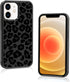Cute Punchy Black Leopard Cheetah Print Phone Case for iPhone 12 Mini Case for Preppy Girls Women 5.4"...