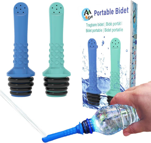 2pcs Portable Bidet I Easy-to-use Faucet Bidet I Compatible with Most Bottles I Peri Bottle for Postpartum Care I Hand Bidet for Toilet, Washing, ...