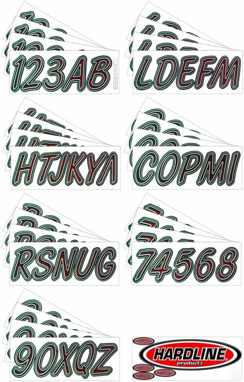 Hardline Products Series 400 Factory Matched 3-Inch Boat & PWC Registration Number Kit - Burgundy/Black - RUBKG400...