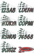 Hardline Products Series 400 Factory Matched 3-Inch Boat & PWC Registration Number Kit - Burgundy/Black - RUBKG400...