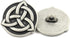 Bezelry 10 Pieces Celtic Trinity Knot Metal Shank Buttons. 22mm (7/8 inch) (Antique Silver)...