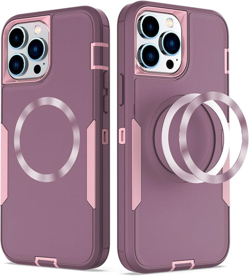 Magnetic Designed for iPhone 13 pro max Case, Drop Protection Heavy Duty,Compatible with MagSafe,Dustproof,No Fading, No Yellowing,for Men Women, ...