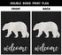 AOYEGO Bear Welcome Garden Yard Flag 12.5"x 18" Double Sided Polyester Black Background Bear House Flag Banners for Patio Lawn Outdoor Home Decor...