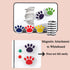 3PCS Magnetic Dry Erasers, Mini Footprint Whiteboard Eraser, Thick Felt Bottom Surface Glass Blackboard Duster, Animal Pattern Wiper for Classroom...