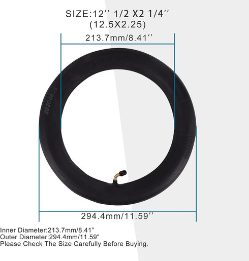 GOOFIT 12 1/2'' X 2 1/4'' Curved Bent Stem Inner Tube Tire for Universal Mini Dirt Bike (2pcs)...