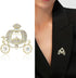 KK Amagi Classic Elegant Women Gold Pumpkin Carriage Brooch Halloween Thanksgiving Costume Accessories Party Event Supplies Holiday Jewelry Gift...