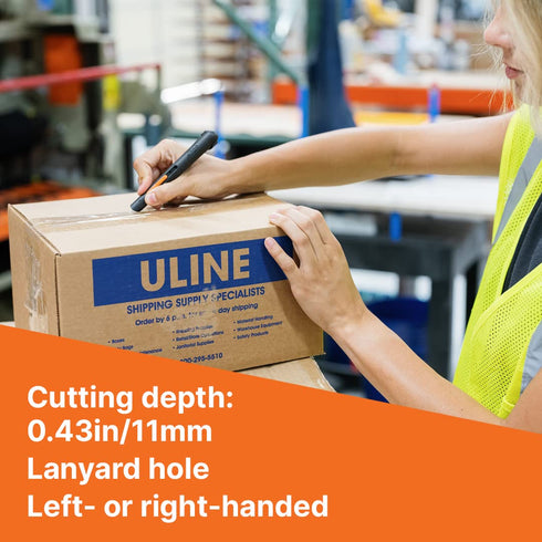 Slice 10513 Pen Cutter, 3 Position Manual Blade, Cuts Packages, Cardboard Box, Stays Sharp up to 11x Longer Than Metal Blades...