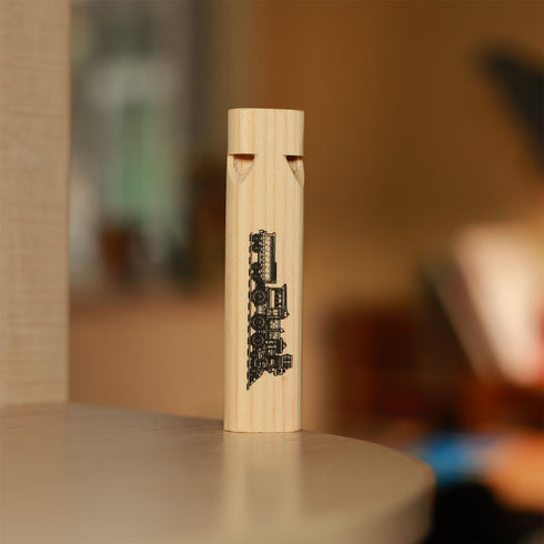 Wooden Train Whistle-2Tones 5.75" Length-Wood Train Whistle for Kids,Stocking Stuffers,Train Party Favors,Noisemakers,Theme Birthday Decorations,e...
