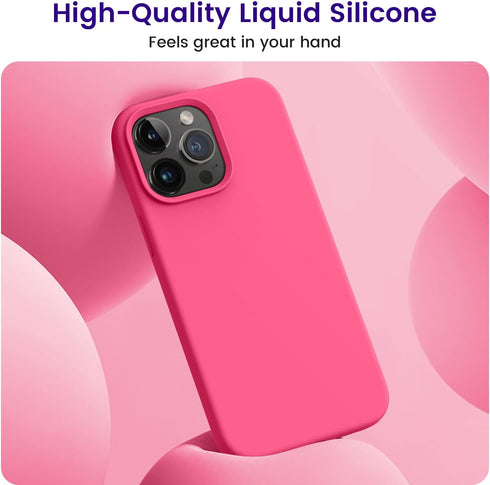 OTOFLY Designed for iPhone 14 Pro Max Case, Silicone Shockproof Slim Thin Phone Case for iPhone 14 Pro Max 6.7 inch (Hot Pink)......