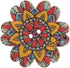 AKOAK 100 Pieces of Wooden Buttons Simple Retro Style Sunflower Buttons Classical Pattern Design Cartoon Children Decorative Buttons (15 MM)...