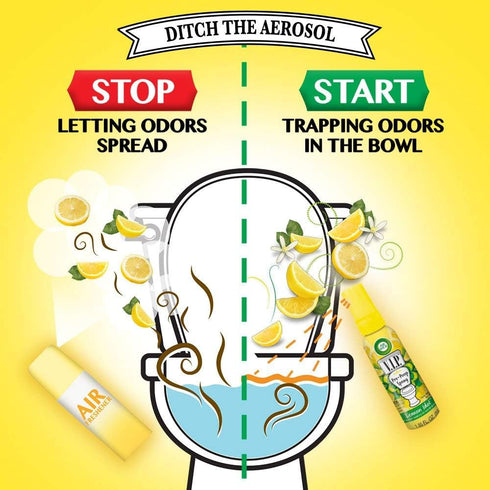Air Wick V.I.P. Pre-Poop Toilet Sprays | Lemon/Lavender/Rosy Starlet Scents | Contain Essential Oils | Travel size Air Fresheners | Up to 100 uses...